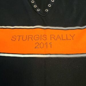 Vintage Sturgis Rally 2011 Black and Orange Top